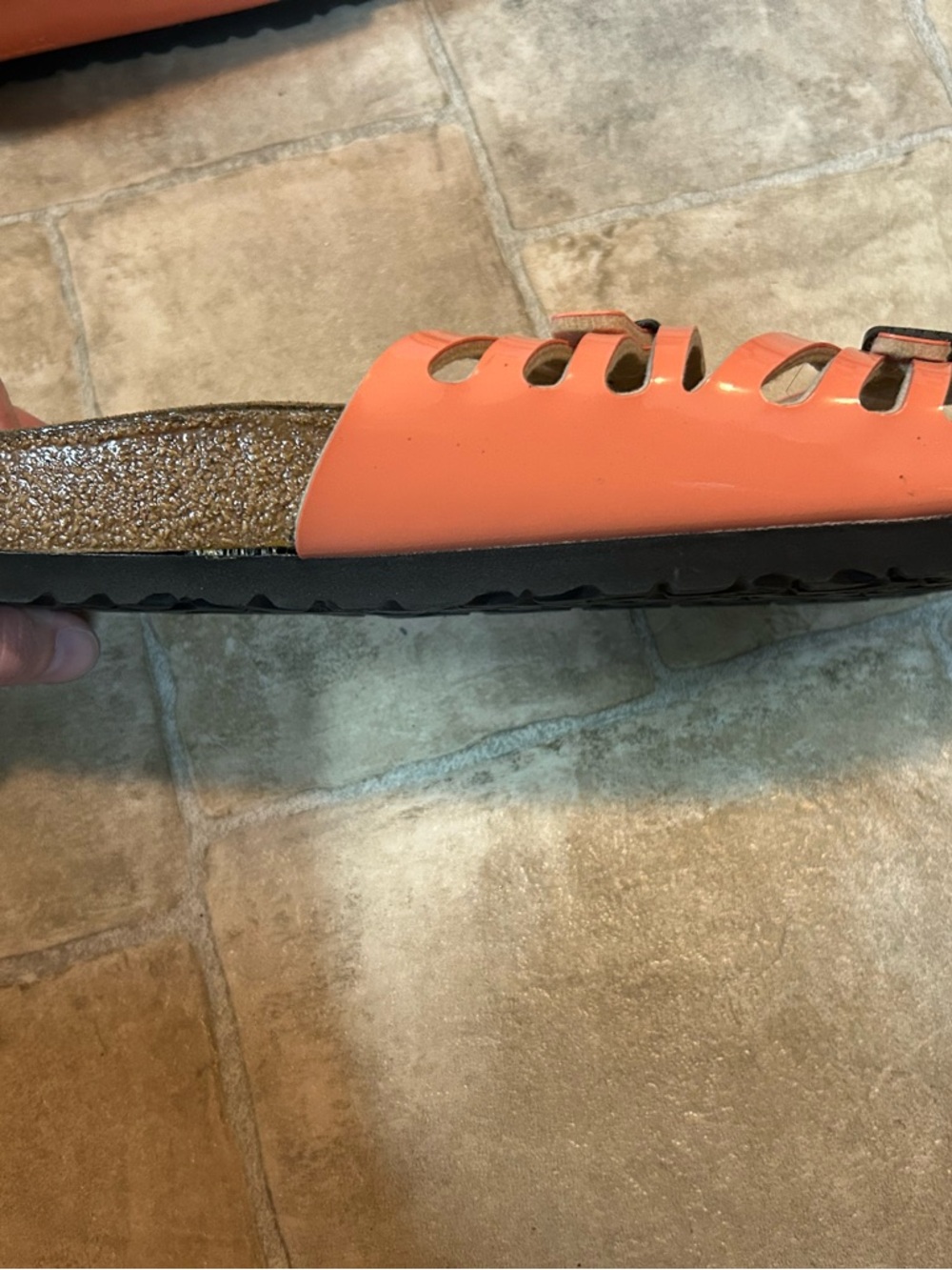 Birkenstock Orange Cutout Double Buckle Sandals - Picture 15 of 17